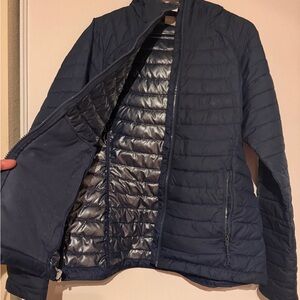 Columbia Omni Heat Women Midnight Blue Puffer Insulated Jacket with hood -Medium